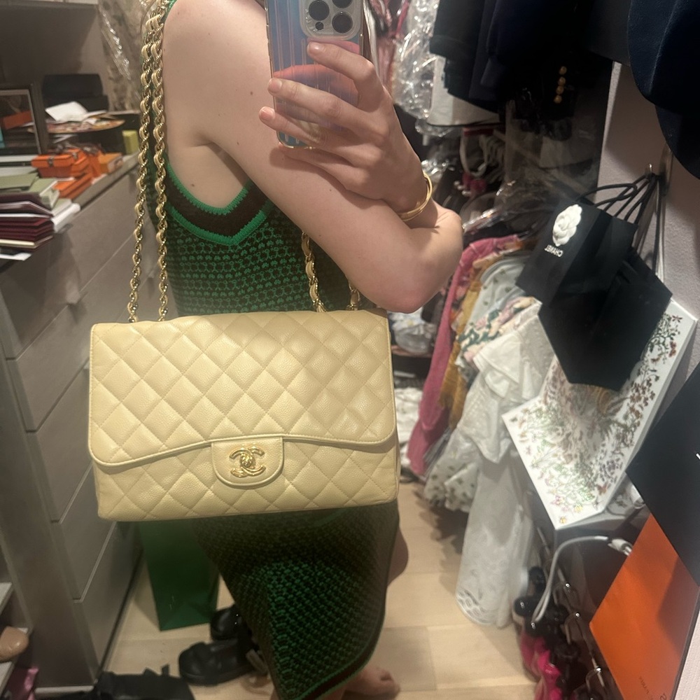 Chanel pre-owned jumbo single flap 2009-2010 - Picture 3 of 12